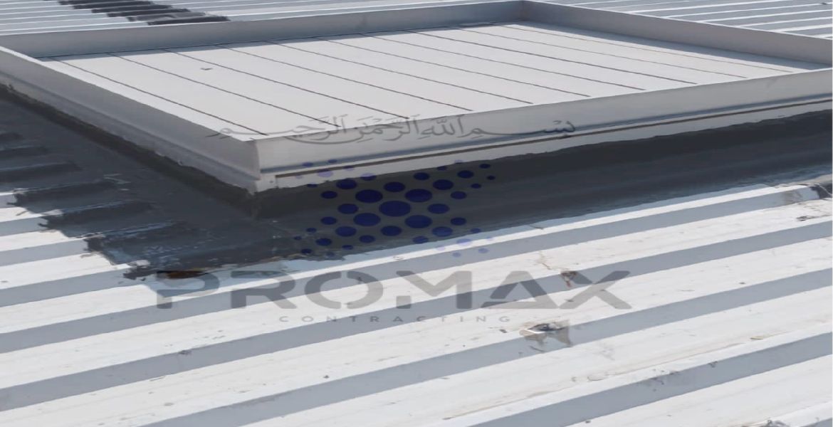 Smoke - metal roof waterproofing project by Promax in Dubai, UAE